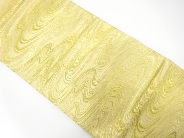 アンティーク　流水模様織り出し袋帯（着用可）